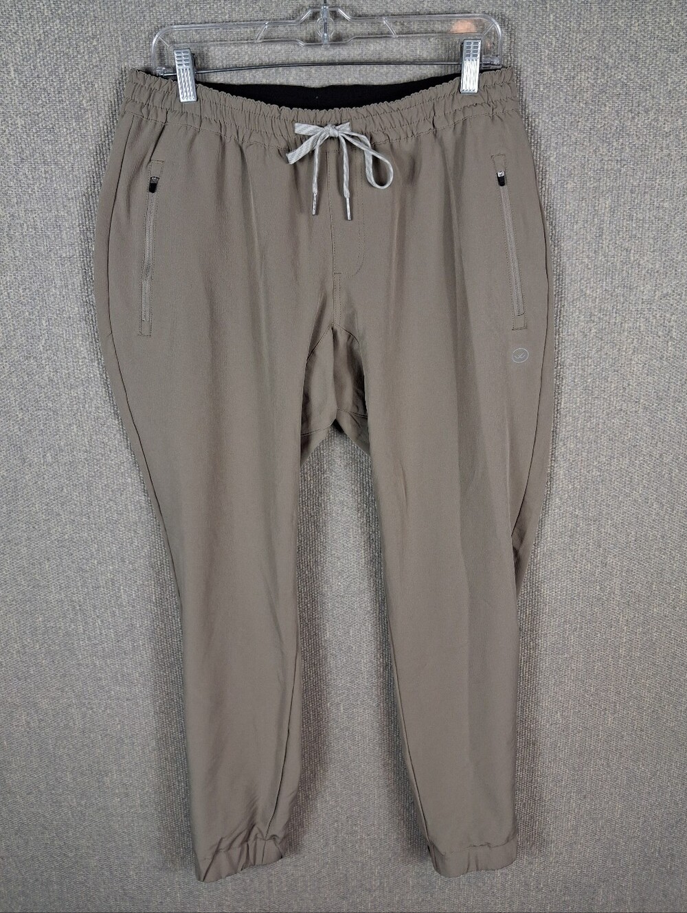 Wowie Hoth Technical Jogger Mens Large Taupe Stretch Performance Pants Athletic